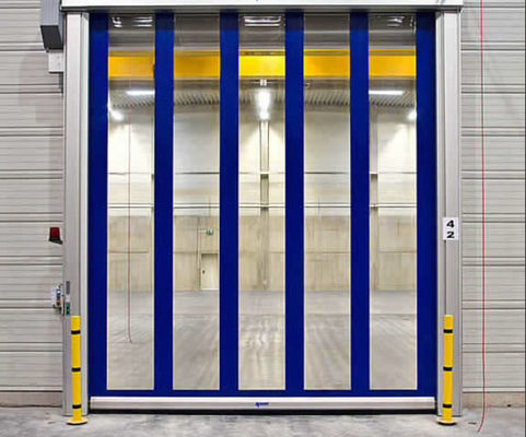 Прозрачные быстрые двери шторки ролика, быстрая действующая дверь гальванизированная сталь