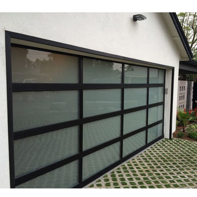 Вертикаль двери гаража рамки прозрачной стеклянной панели алюминиевая/горизонтальное отверстие