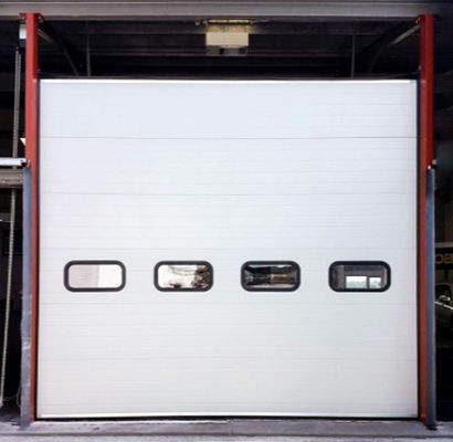 Виниловые пороговые алюминиевые изоляционные секционные двери для дистанционного управления энергоэффективностью