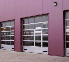 Двойная стекла Алюминиевая секционная гаражная дверь Стекло Прозрачная водонепроницаемость
