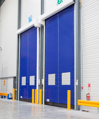 Высокая безопасность Металлическая роликовая дверь Industrial Rapid для холодильных помещений Теплоизоляция