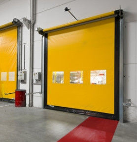 Дверь шторки структуры автоматических промышленных дверей ролика нержавеющей стали pvc быстрых высокоскоростная раскрывая твердая для холодной комнаты