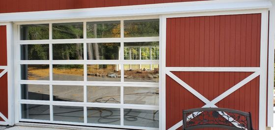 Изолированная дверь гаража алюминиевого сплава секционная с вертикальным/горизонтальным отверстием автоматическим