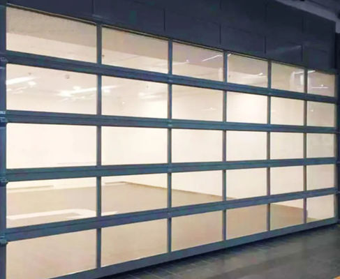 Коммерческая алюминиевая секционная дверь со стеклянными панелями и пудровым покрытием
