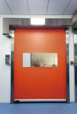 Автоматическая дверь с быстрым резиновым резьбой ПВХ с высокой скоростью 304 нержавеющей стали