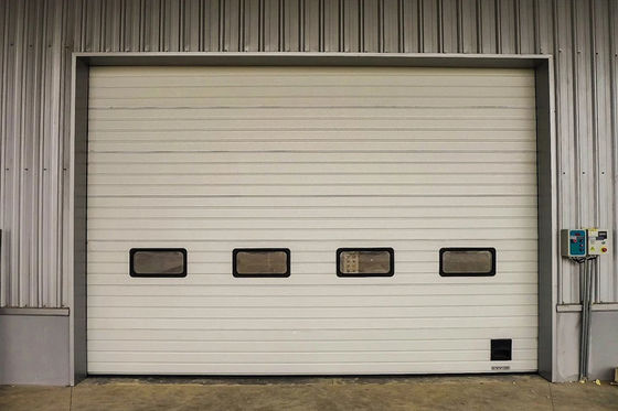 Дистанционное управление секционная гаража дверь изоляция электрическая сталь белая 50 мм-80 мм толщина