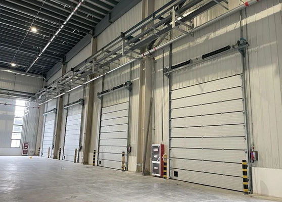 Дистанционное управление секционная гаража дверь изоляция электрическая сталь белая 50 мм-80 мм толщина