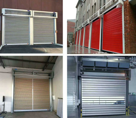 Алюминиевые прозрачные спиральные крыльцовые двери безопасность эффективность индивидуальные электрические рулон для гаража