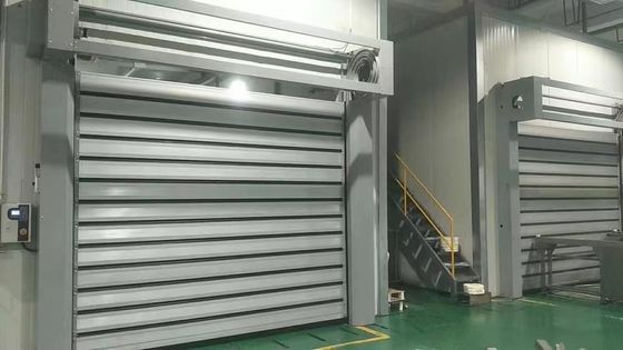 Алюминиевая прозрачная высокоскоростная спиральная дверь для повышения эффективности безопасности и алюминиевая сплав промышленных подвижных дверей