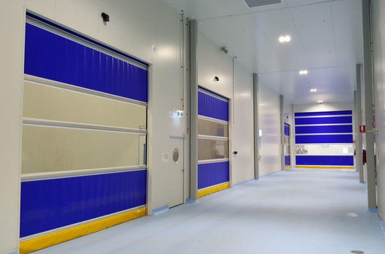 Уменьшение шума высокая скорость ПВХ Roll Up Rapid Shutter Door 304 из нержавеющей стали Устойчивость к погодным условиям