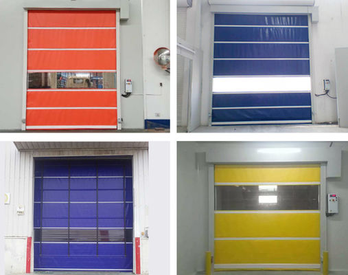Высокоскоростной ПВХ Roll Up Rapid Shutter Door 304 Нержавеющая сталь Материал Ручной работы изоляции