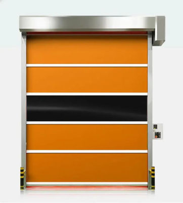 Ткань Изолированный занавес высокая скорость ПВХ Roll Up Rapid Shutter Door 304 Нержавеющая сталь Материал Безопасность Устойчивость к погодным условиям
