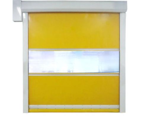 High Speed PVC Door 304 Stainless Steel Durable and Insulated with duty Steel Structure Automatic Open for Workshop Impact-Resistant Airtight Rapid Foam Filled