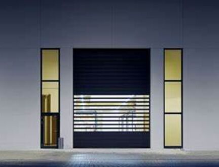 220V50HZ Power Supply Rapid Aluminum High Speed Spiral Door Metal Industrial Rolling Villa Door Safety Efficiency Motor Power 075KW