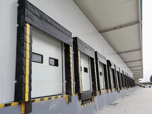 Trucks Adjustable Loading System Dock Door Shelter Ensuring Protection From Elements At Loading Docks