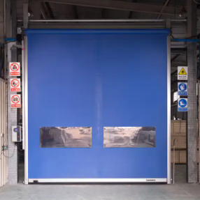 Фабрика прямая продажа Уменьшение шума Высокая скорость ПВХ Roll Up Rapid Shutter Door 304 Нержавеющая сталь Материал Ручной автоматическая работа