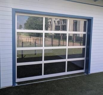 Прессованные двери гаража рамки алюминиевые стеклянные, современные стеклянные двери гаража