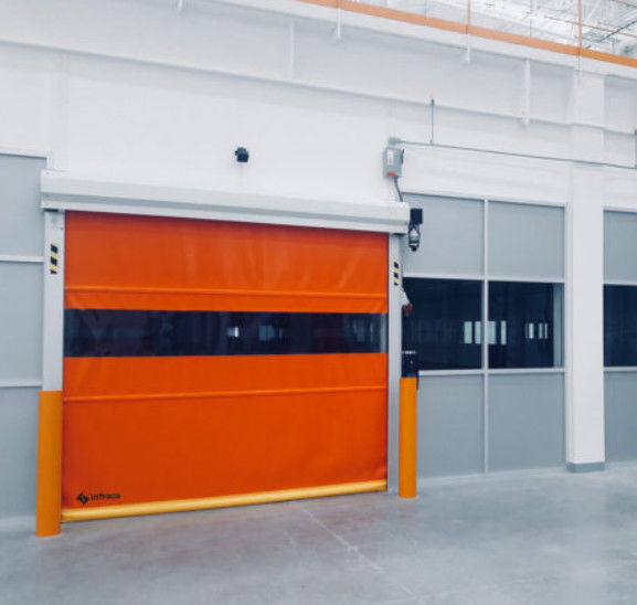 Промышленный высокоскоростной ПВХ Roll Up Rapid Shutter Door 304 из нержавеющей стали Материал низкого содержания Стальная конструкция