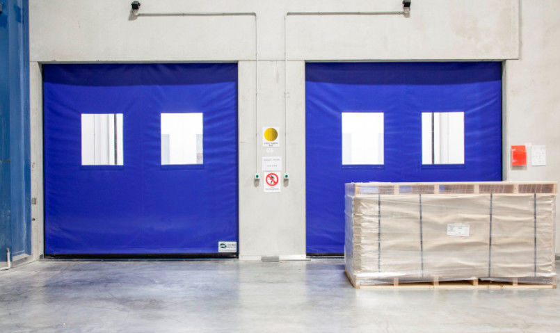 Устойчивый к погодным условиям высокая скорость ПВХ Roll Up Rapid Shutter Door 304 Нержавеющая сталь Материал Ручная автоматическая работа