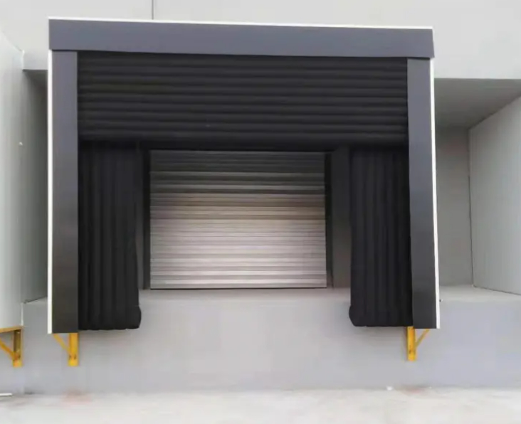 Отличная устойчивость к атмосферным воздействиям, промышленная регулируемая изолированная герметичная надувная док-укрытие с расширенной ПВХ уплотнительной подушкой для склада и мастерской, поставщик материалов