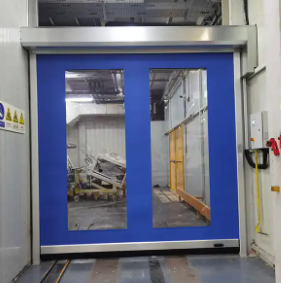 Фабрика прямая продажа Уменьшение шума Высокая скорость ПВХ Roll Up Rapid Shutter Door 304 Нержавеющая сталь Материал Ручной автоматическая работа